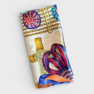 HERMÉS Authentic 35” Hermès Les Ruban du Cheval Silk Scarf by Joachim Metz